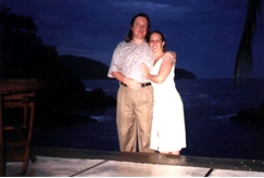 Elizabeth and Jacques at hotel restaurant