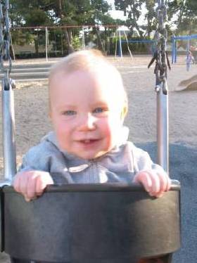 Happy Eric in the swing