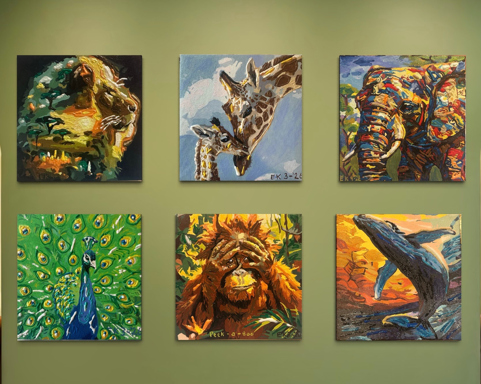6 panel animals