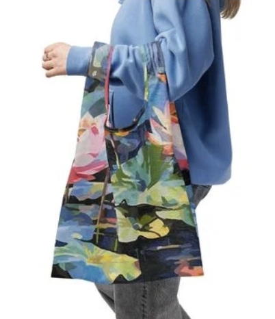 Colorful Lotus Shopping Bag