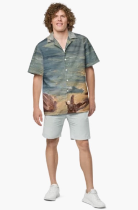 seashells hawaiian shirt