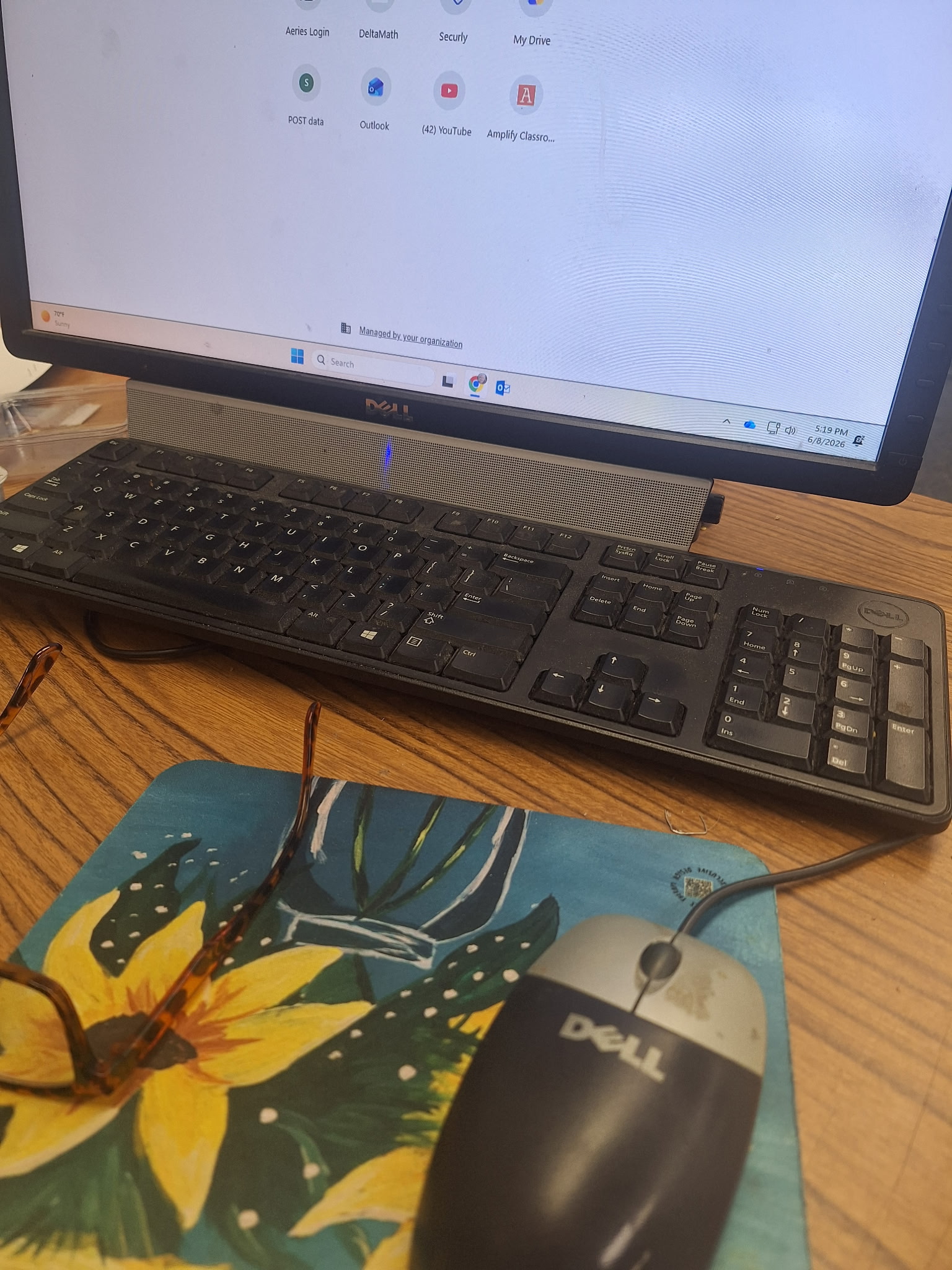 sunflower mouse pad
